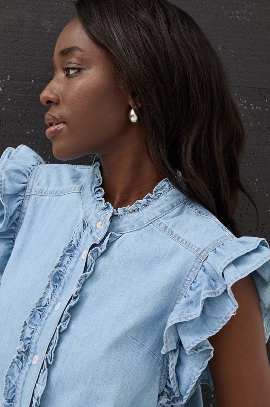 Answear Lab cămașă din denim C10458.HWK albastru