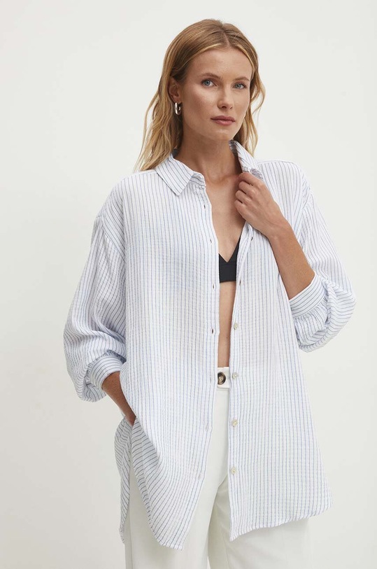 Answear Lab koszula bawełniana wzorzyste niebieski D70033M11066B3.HWK