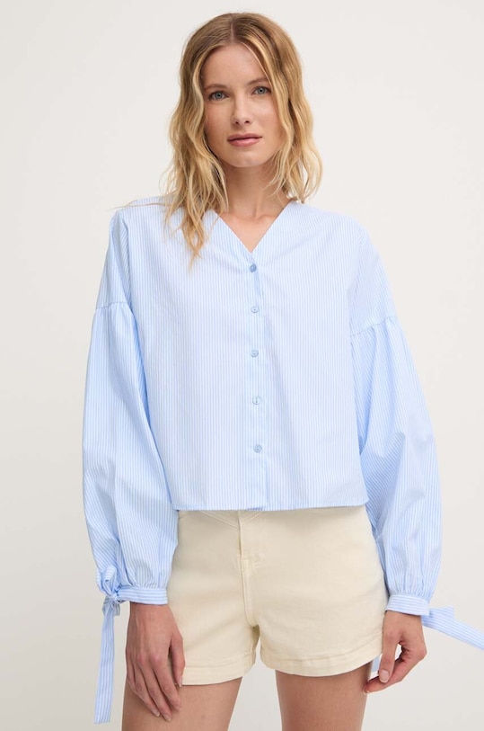 Answear.LAB koszula bawełniana wzorzyste niebieski 6760.TWK