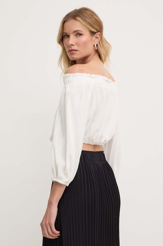 Odzież Answear Lab bluzka z lnem 2760.fkk biały