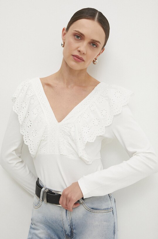 Answear Lab bluza alb v6999.wms