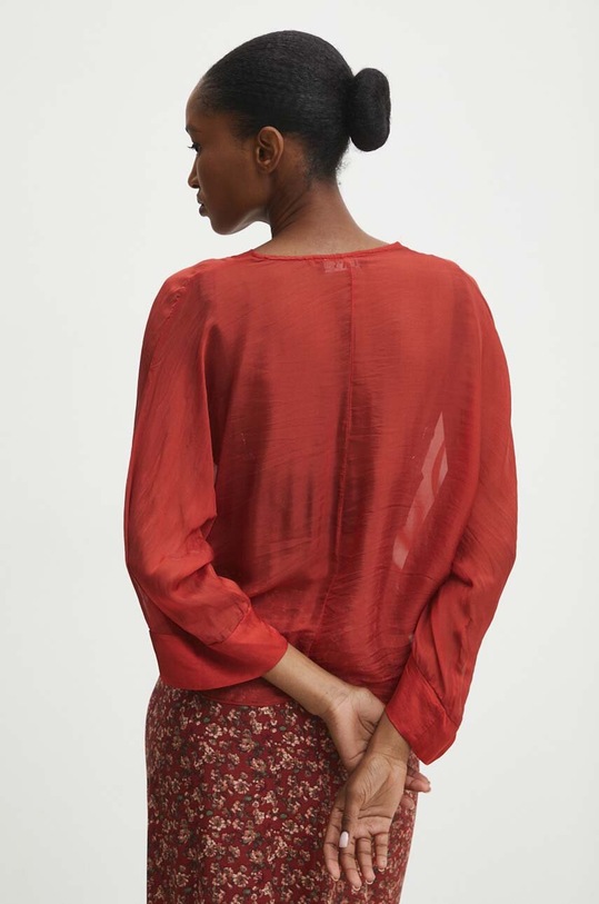 Odzież Answear Lab bluzka z jedwabiem d688.ims czerwony