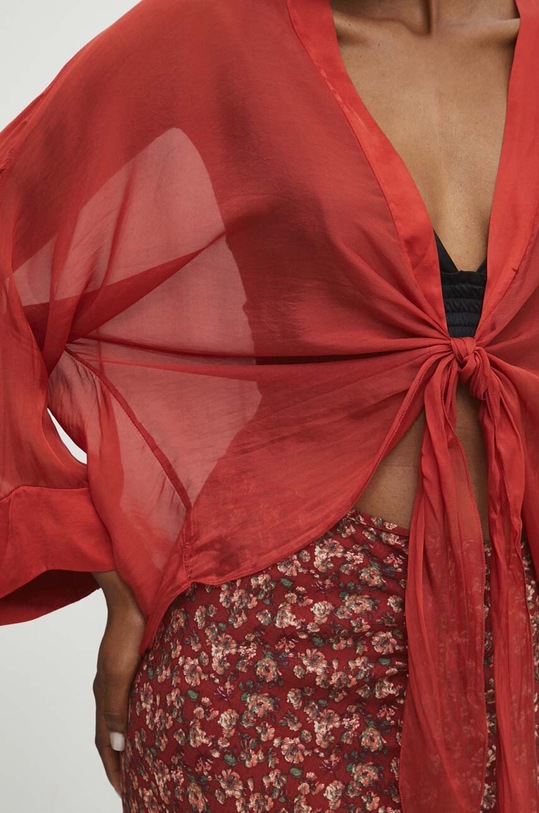 Answear Lab bluzka z jedwabiem d688.ims czerwony