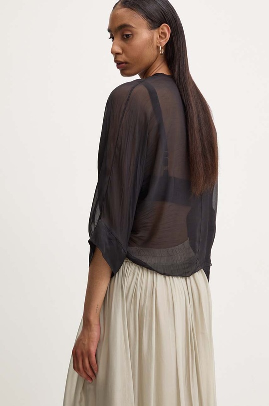 Odzież Answear Lab bluzka z jedwabiem d688.ims czarny