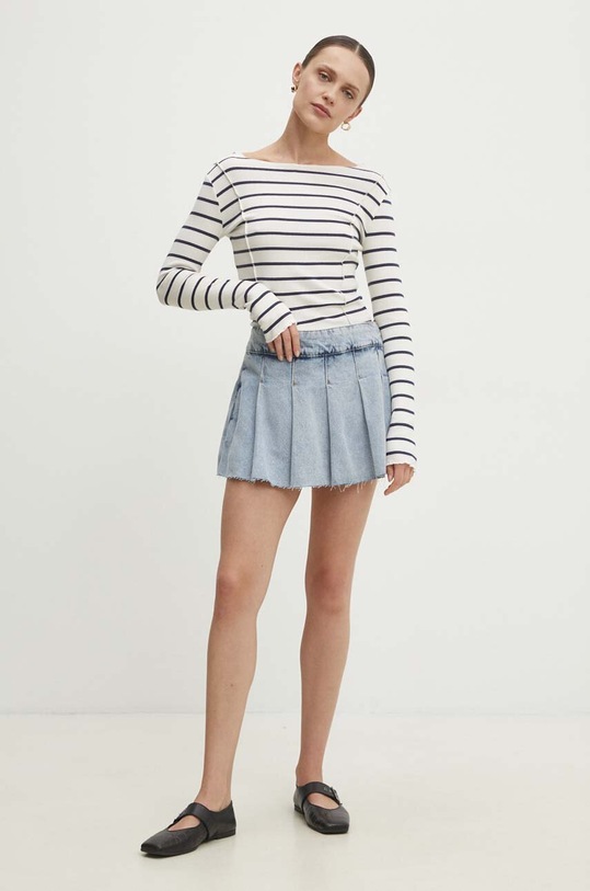 Answear Lab longsleeve LLT.624FRILLY.ums bleumarin WZ24