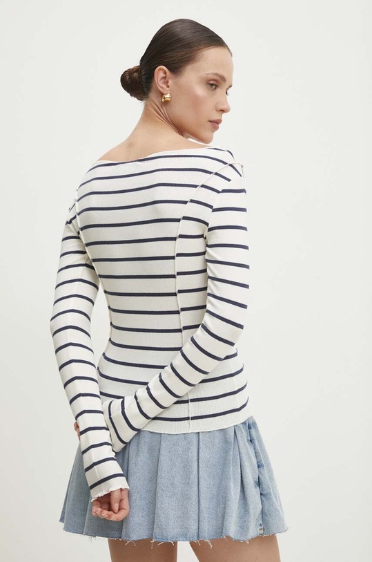 Îmbrăcăminte Answear Lab longsleeve LLT.624FRILLY.ums bleumarin