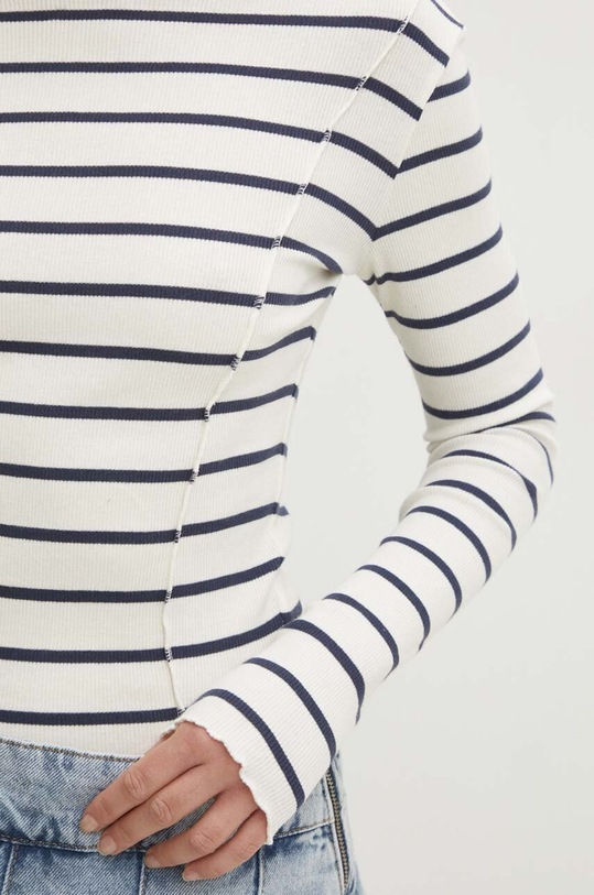 Answear Lab longsleeve LLT.624FRILLY.ums bleumarin