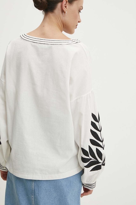 Одежда Хлопковая блузка Answear.LAB SNG9.tms белый