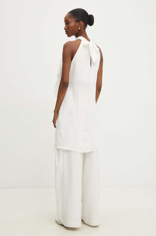 Odzież Answear.LAB sukienka z lnem 92335.IJS biały