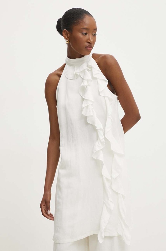 Answear.LAB sukienka z lnem 92335.IJS biały