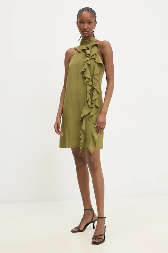 Answear Lab rochie din in 92335.IJS verde WZ24