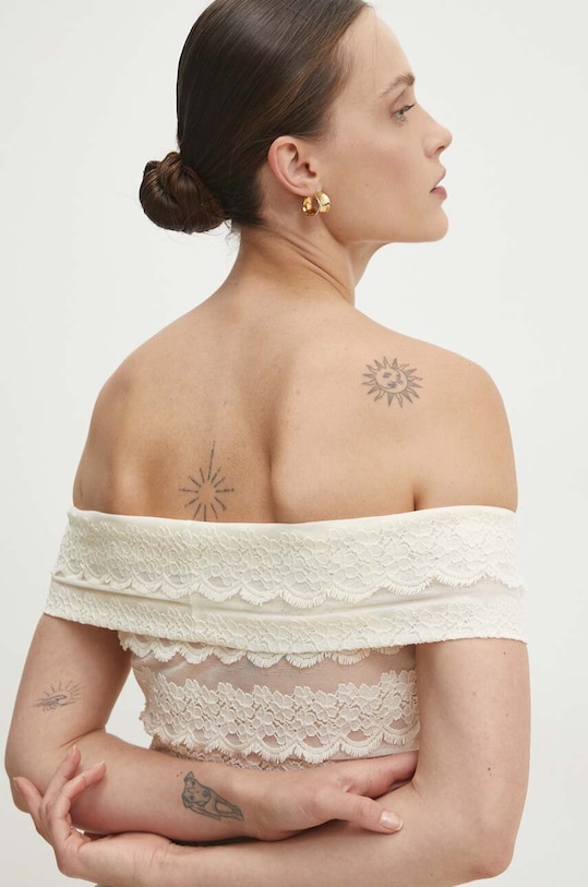 Боді Answear.LAB візерунок бежевий 8680.ims