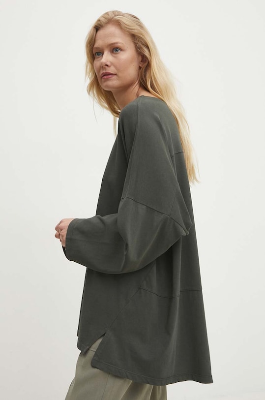 Answear Lab bluzka bawełniana bawełna zielony 1481.TMS