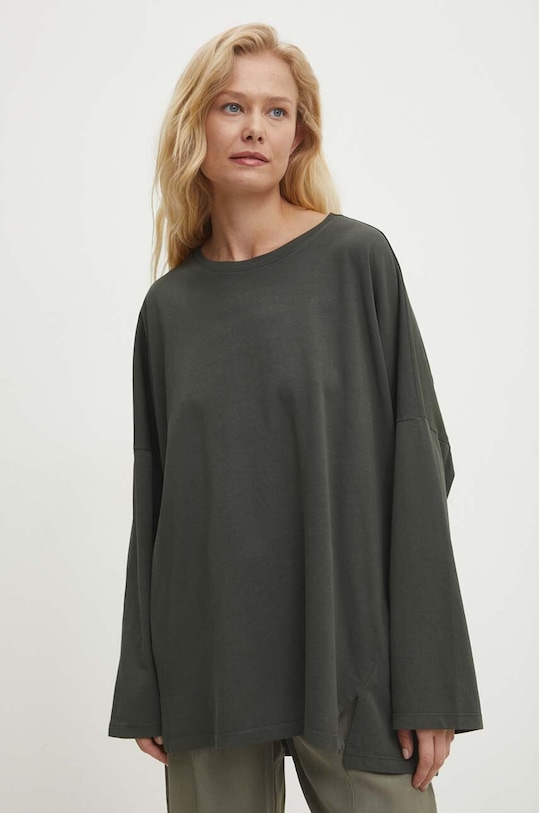 Answear Lab bluzka bawełniana zielony 1481.TMS