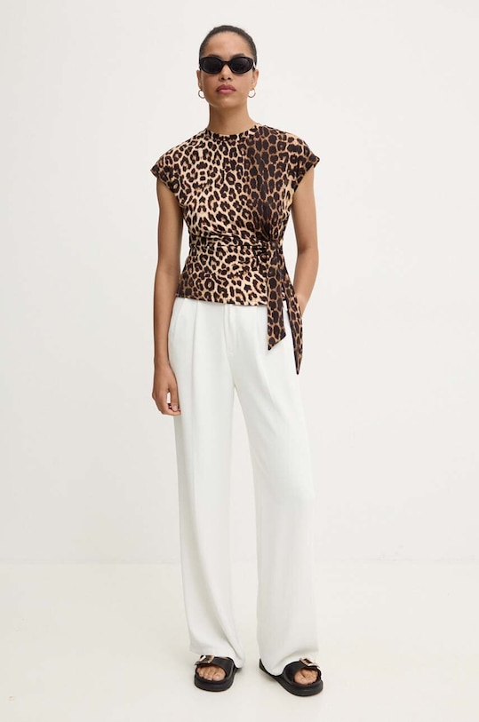 Блузка Answear Lab візерунок бежевий DRL15051.hms