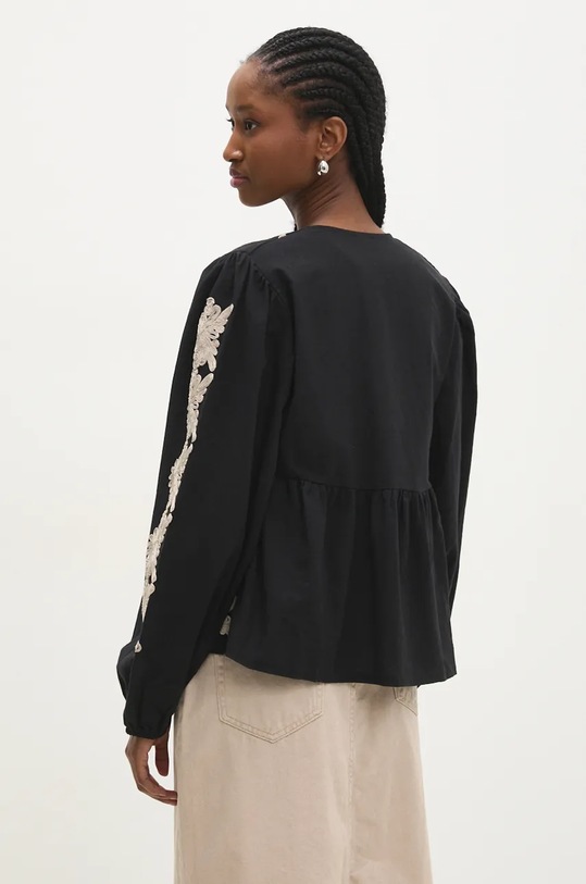 Одяг Бавовняна блузка Answear.LAB ESQ.BDD03M.TJS чорний