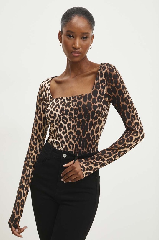 Body Answear.LAB slim hnědá hs7969.fh