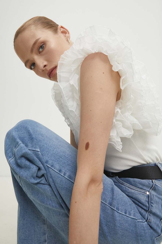 Bluza Answear.LAB bez uzorka bijela K231.hms