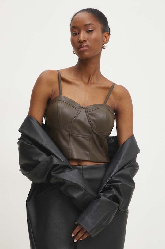 Îmbrăcăminte Answear Lab top 9231.ijs maro