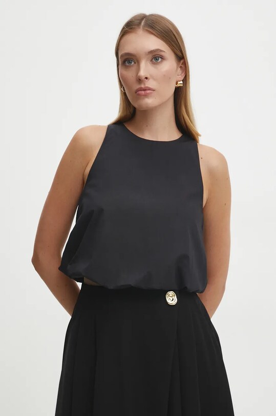 Answear Lab bluza din bumbac uni negru 1921.tjs.