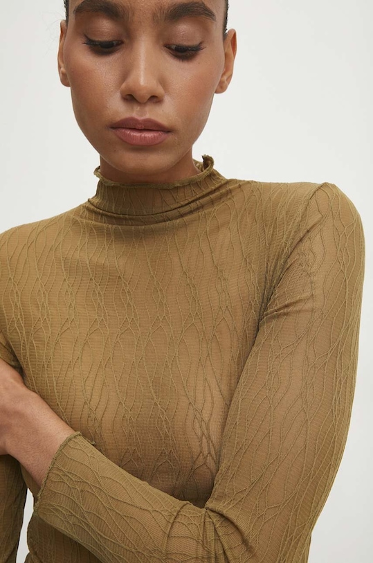 Лонгслив Answear.LAB l1464.fos зелёный WZ24