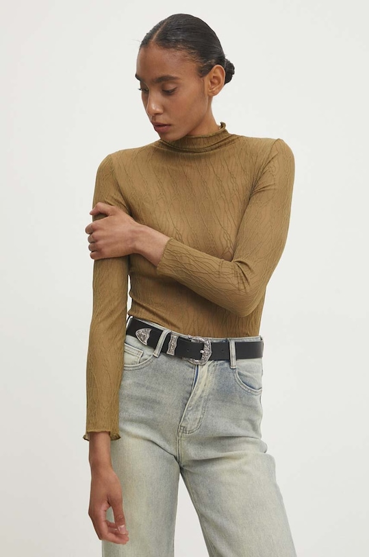 Лонгслив Answear.LAB slim зелёный l1464.fos