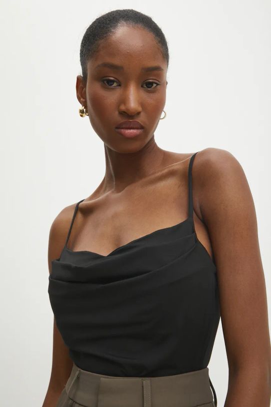 Answear.LAB body z elastanem czarny 25223.hos