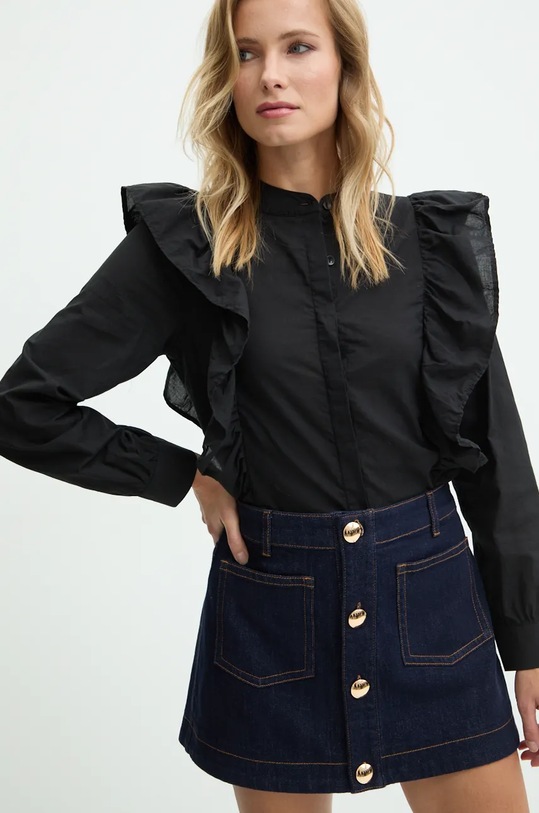 Answear Lab cămașă din bumbac negru 70170.tos