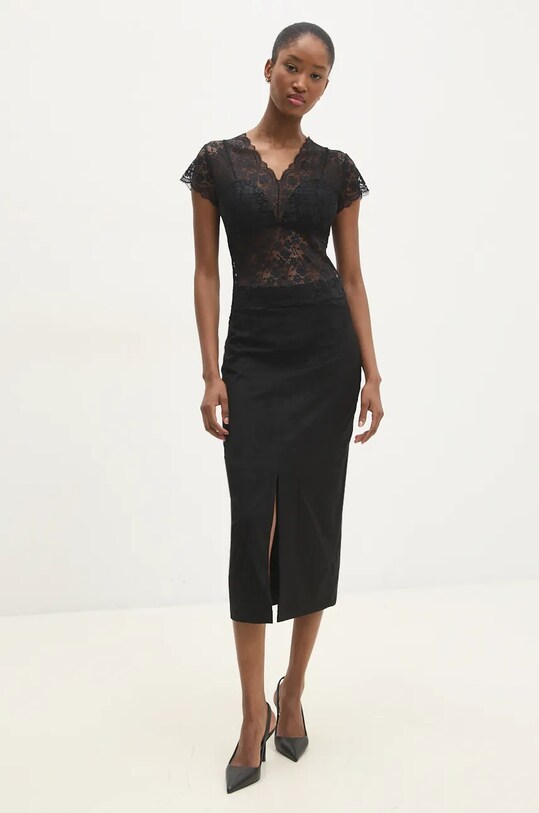 Answear Lab bluza 6927.ilk negru WZ24