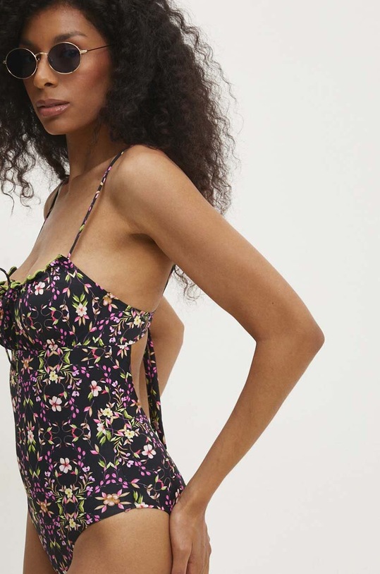 Answear Lab jednoczęściowy strój kąpielowy bez fiszbinów czarny 31530.ijs