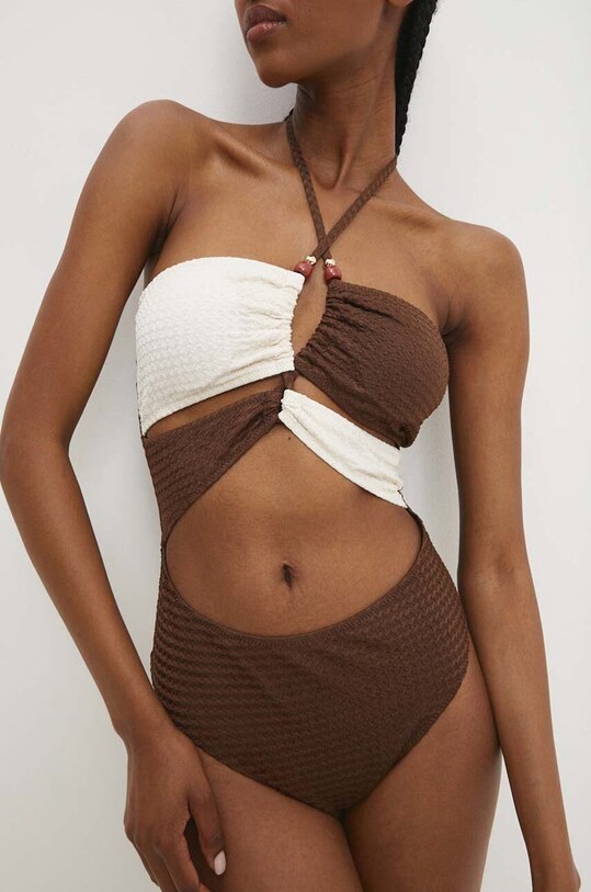 Answear Lab costum de baie dintr-o bucată usor rigidizat maro hwd600.1p.fh