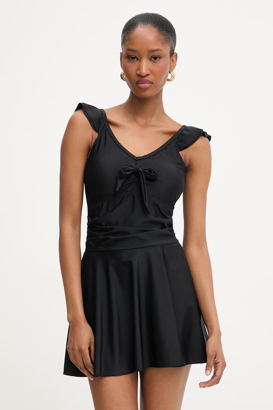 Jednodielne plavky Answear.LAB skirt.fh čierna WS25