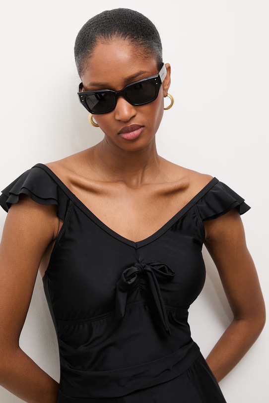 Jednodielne plavky Answear.LAB čierna skirt.fh