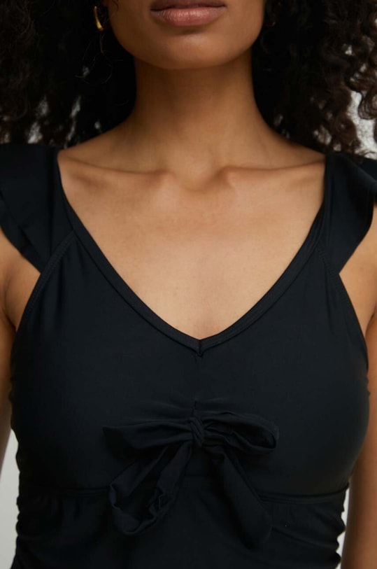 Суцільний купальник Answear.LAB чорний skirt.fh