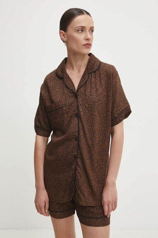 Піжама Answear.LAB тканина коричневий 60382.tjs
