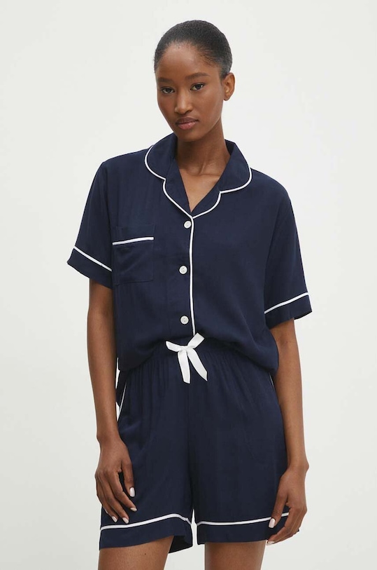 Pidžama Answear.LAB komplet mornarsko plava bid03d.tjs