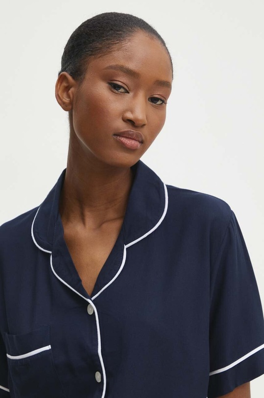 Pidžama Answear.LAB bid03d.tjs mornarsko plava