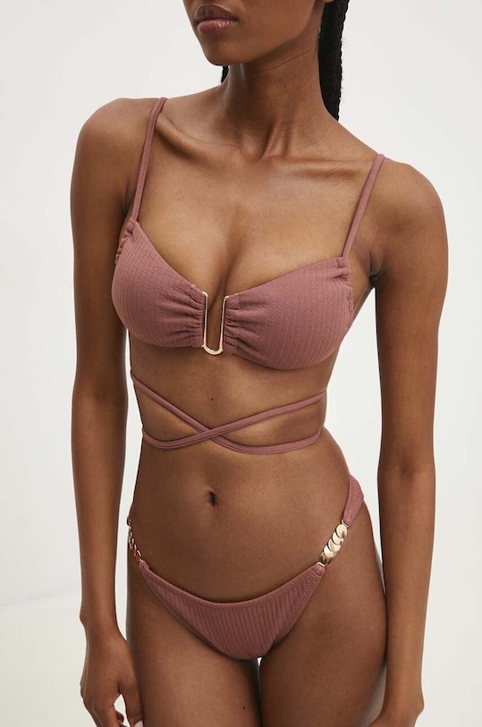 Answear.LAB bikini felső aplikációval barna 66141.gora.ims