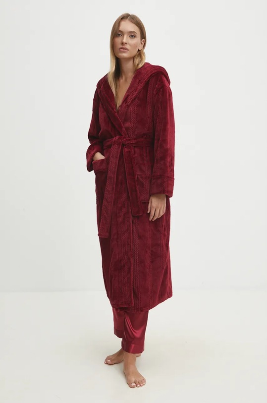 Answear Lab szlafrok dzianina bordowy 937.cms