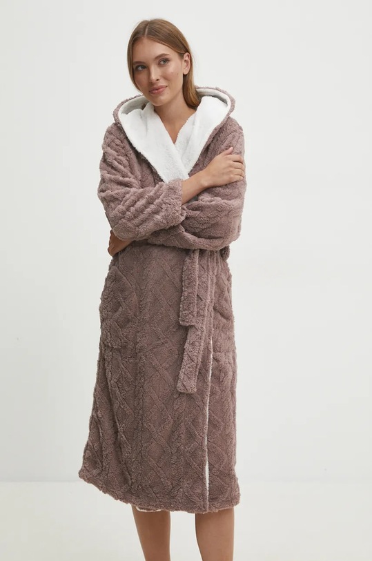 Answear Lab szlafrok 1043.CMS brązowy WZ24