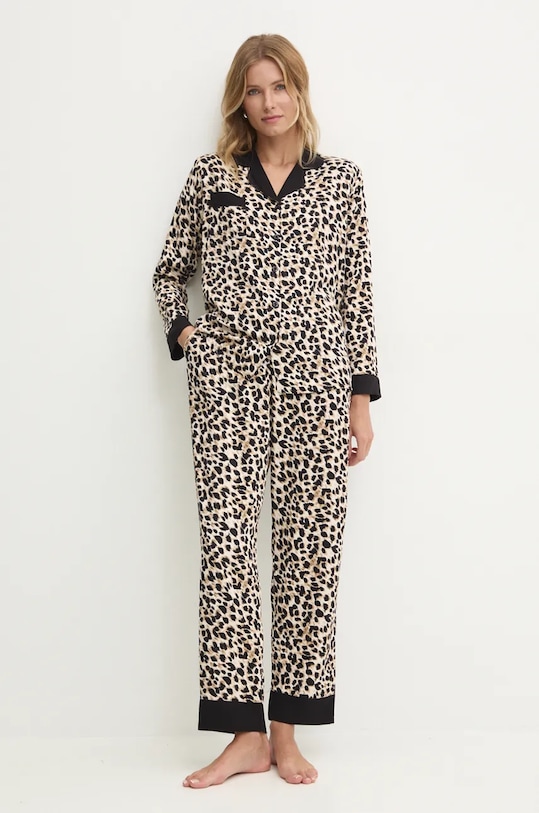 Pyžamo Answear.LAB sada hnědá 60294.tos