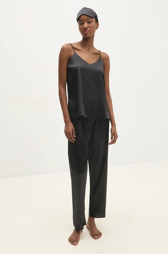 Answear Lab compleu pijama 118X.168.FLK negru WZ24