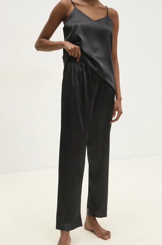 Answear Lab compleu pijama negru 118X.168.FLK