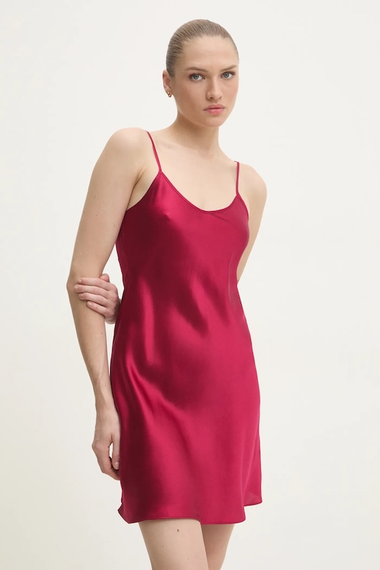 Answear.LAB koszulka nocna jedwabna tkanina czerwony 1090.CMS