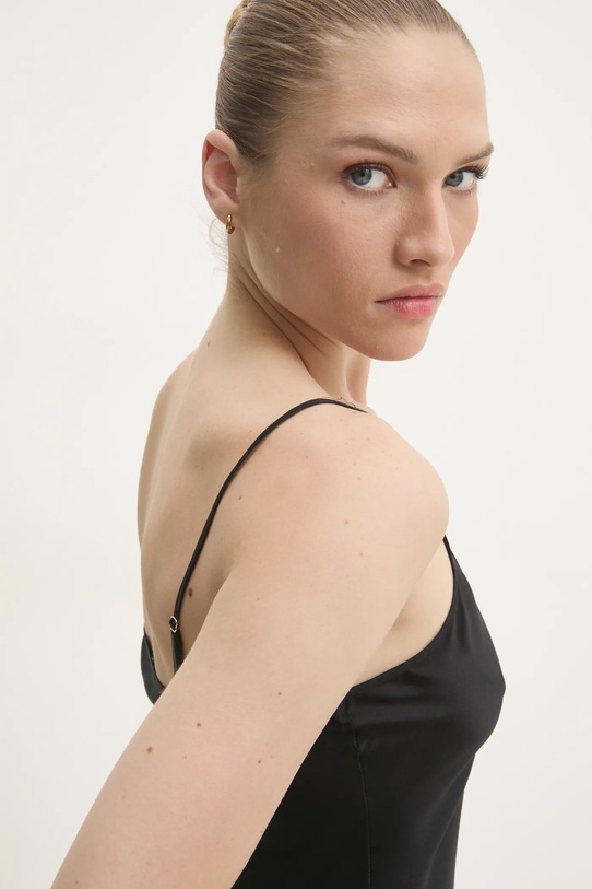 Hodvábna nočná košeľa Answear.LAB 1090.CMS čierna