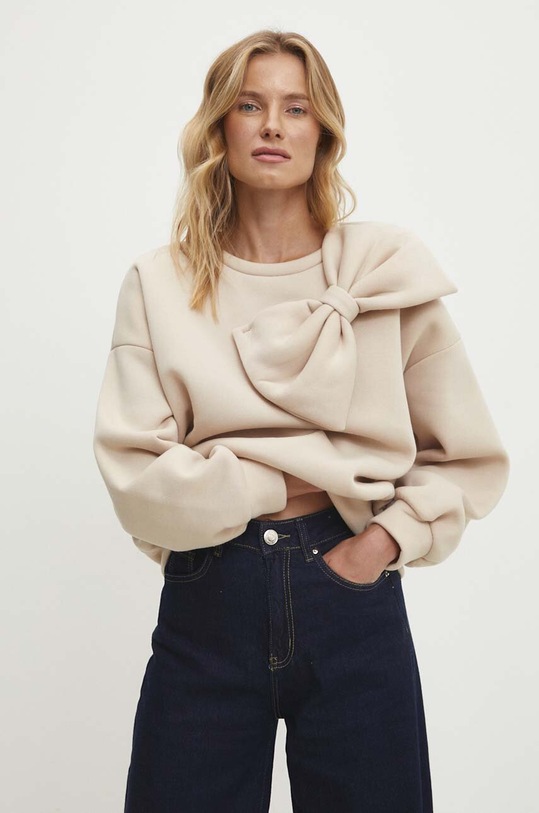 Answear Lab bluza uni bej swtop015.FKK