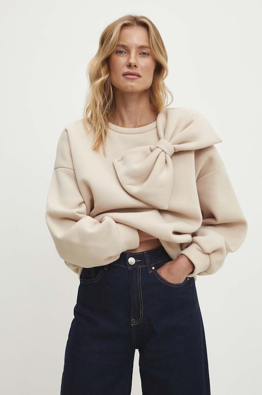 Answear.LAB bluza pozostałe beżowy swtop015.FKK