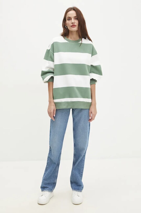 Answear Lab bluza ALLOTO08889.hms zielony WZ24