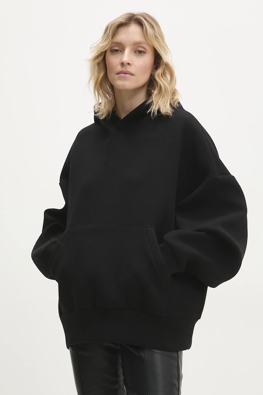 Mikina Answear.LAB s kapucí černá LD1735.hos