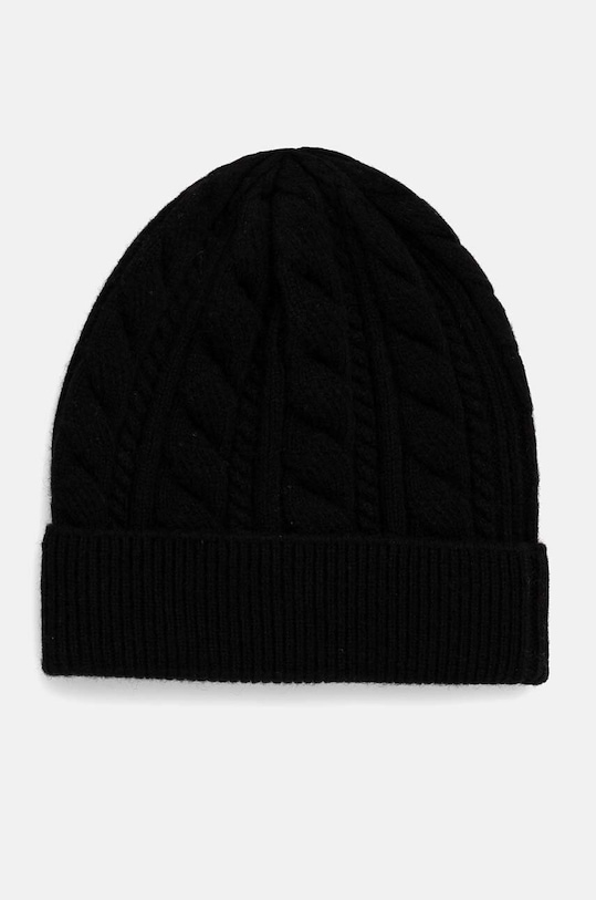 Answear.LAB czapka wełniana wełna czarny 9533.CMS